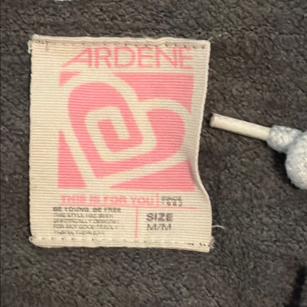 Ardene Pink and Gray zippered Hoodie, size small, White accents - Picture 2 of 8